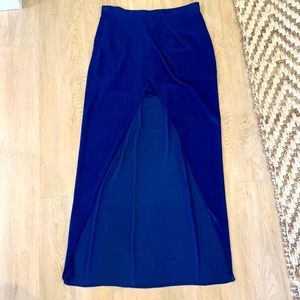 Blue sheer skirt